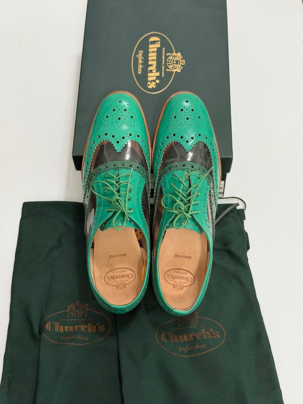 Church’s Burwood III W Green Rois & Plex Oxfords | US 8 / EU 38